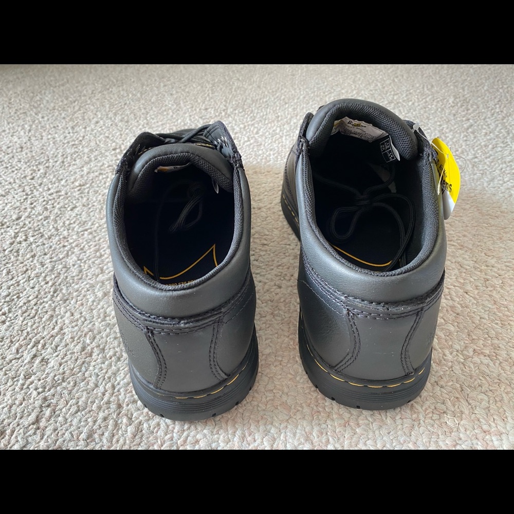 Dr Martens Gibson Work Safety Black Leather Air Sole Steel Toe Cap Mens Shoes 14 - Picture 4 of 5